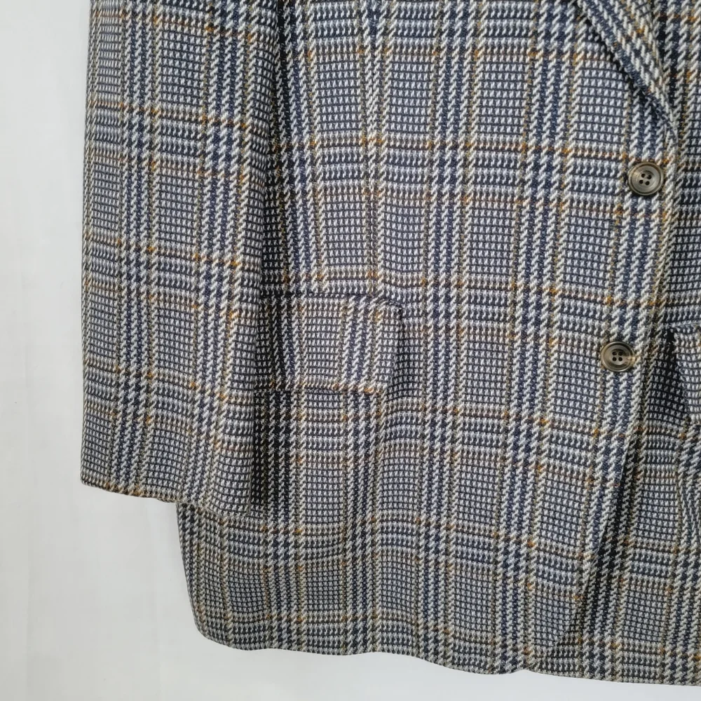 Burberrys' Cashmere Vintage Glen Plaid Men Jacket See Measurements